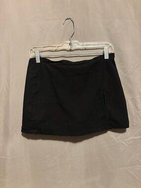 refuge Black Cotton Blend Mini Skort